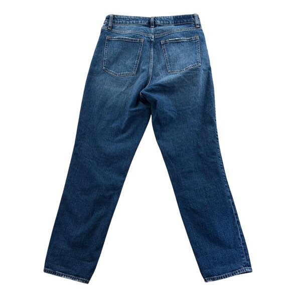 Abercrombie & Fitch Womens Mom Jeans 28/8 High Rise Curve Love Distressed Denim - Picture 2 of 14